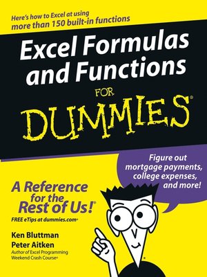 cover image of Excel Formulas and Functions For Dummies